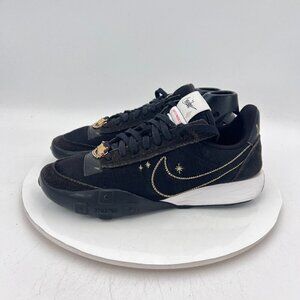 Nike Waffle Racer 2X Women Size 8 DD9675-001 Black Metallic Gold White Shoes